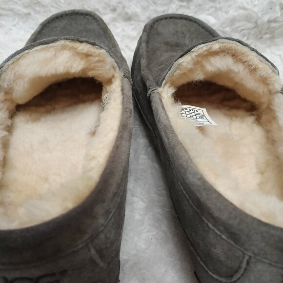UGG Men’s Grey Ascot Suede Slippers US 9 - Picture 10 of 10